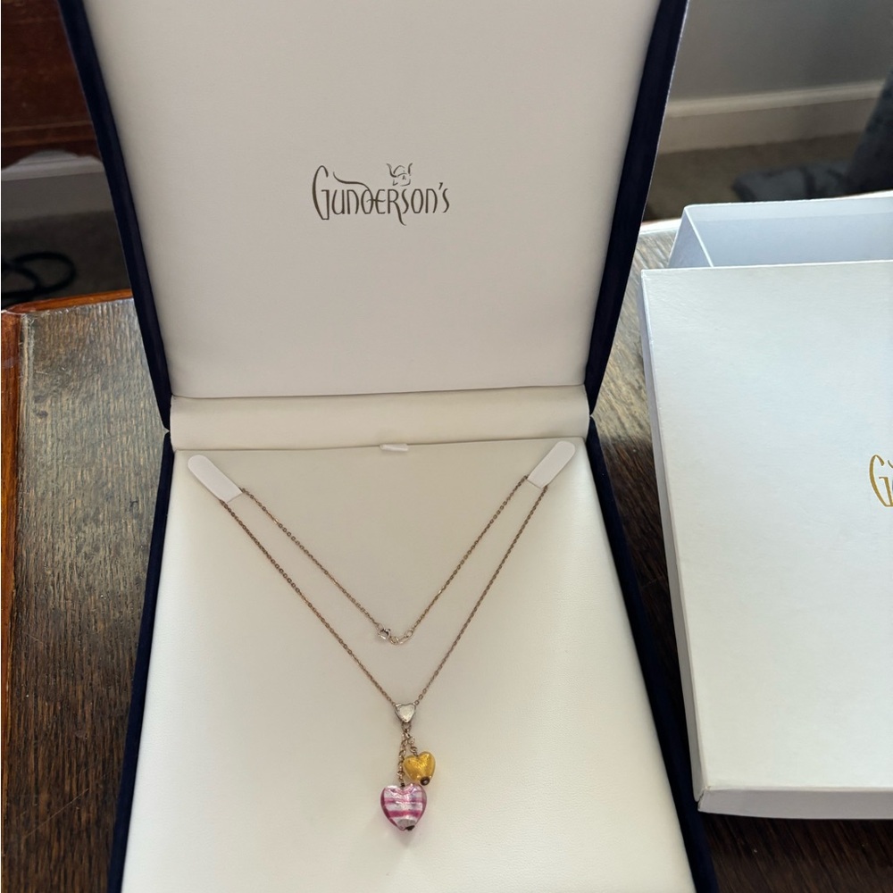 *SOLD* Gunderson’s Jewelers Sterling Silver Glass Bead Necklace